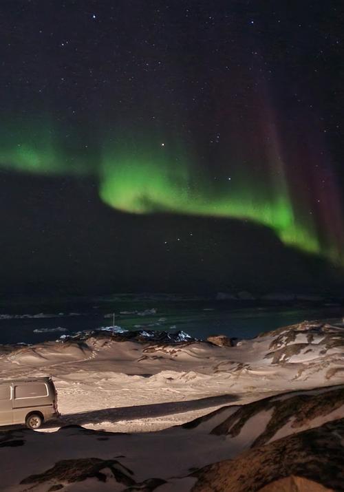 Nordlicht über Grönland